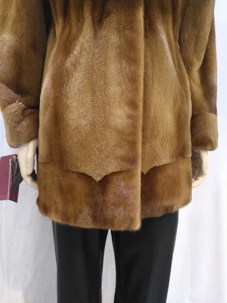 Chaquetón de lomos de visón rasado, ref. Marta