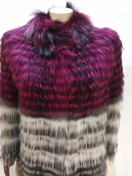 Chaquetón de zorro emplumado, referencia P-195